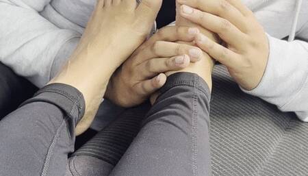 Passionately sucking Princess toes