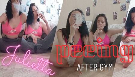 Julietta: Peeing After Gym