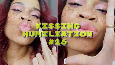 Kissing Humiliation #16- Ebony Femdom Goddess Rosie Reed Pretty Pink Lipstick Bratty Humiliation Lip Worship- standard definition