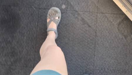 Fifi trying to leave the store cranking her SUV and begging it to start