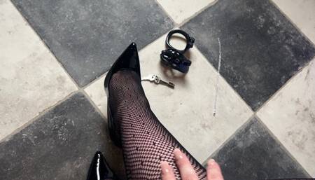 Locked, teased and your chastity keys held on my anklet