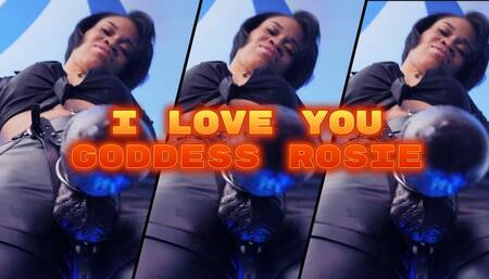 I Love You Goddess Rosie- Ebony Femdom Goddess Rosie Reed Homewrecker Faggot Talk Make Me Bi Strap On JOI- standard definition