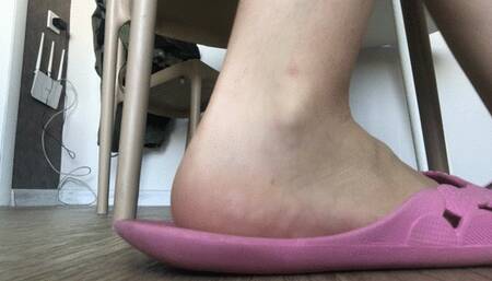 Slippers, soles tease!