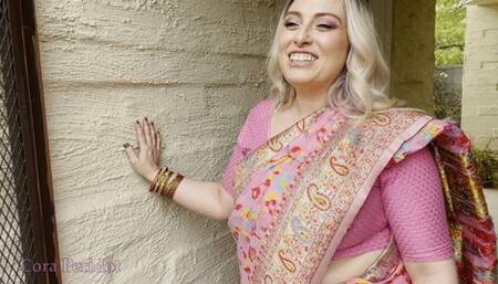 Barefoot wife unable to resist revving hubby's favorite car