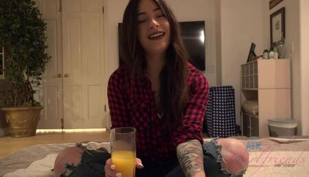 Jayde comes to discuss her next trip and can't keep her hands off you.
