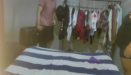 On My While I Enter Her Room to See Her Undress, I Like How That Big Ass and Breasts Look on Her