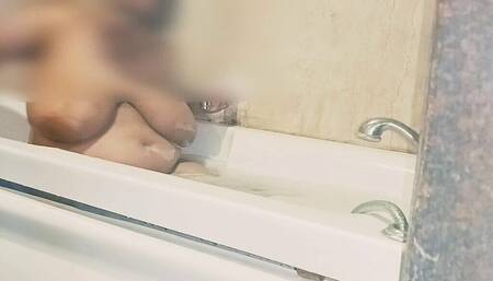 Indian BBW Aunty Taking Shower in Bathtub Showing Her Huge Boobs and Ass