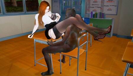 Beauty bigboob teacher and her BBC student ( part 01) - 3D Hentai Animation v165