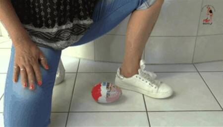 Surprise chocolate egg for her Slave