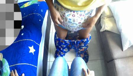 Diaper Down Spanked HARD | Season 3 Headcam | Naughty Diaper Boy Spanked!