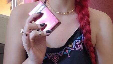 Chainsmoking the Swiss cork cigarette for the first time - with coughs!