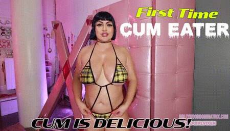 First Time Cum Eater