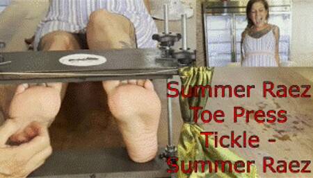 Summer Raez Toe Press Tickle Fetish Foot Tickling Toe Rings Highly Arched Feet Male Tickling Female Barefoot Oiled Feet Hairbrush Tickling Lickling HDMP4