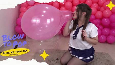 Alice's Rendezvous with a Rare Crystal Pink Tuff-Tex 17" Balloon! - 4K