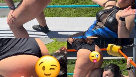 Wrestling jobber gets destroyed by ass and farts