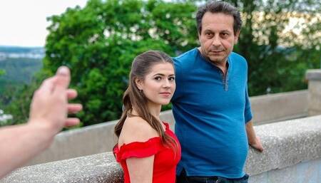 HUNT4K. Naughty Chick in Bright Dress Sucks Dick and Gets Nailed by Stranger for Money