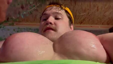 Gay muscle friend was cum hungry