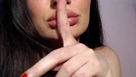 Stasha's big palm over your mouth