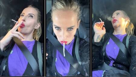 Smoking in the car while my boyfriend drives it