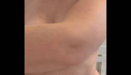 Ribbing Some Oil on My Big Tits