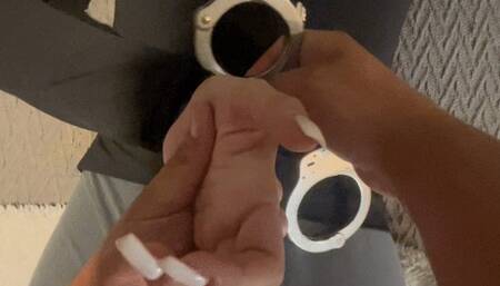 latex girl gets handcuffed and fucked by roger