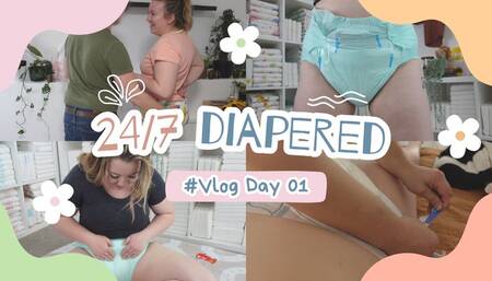 24 7 Vlog | Day 1 - Diaper changes, stinky diapers, DIY & Daddy checks my diapers!