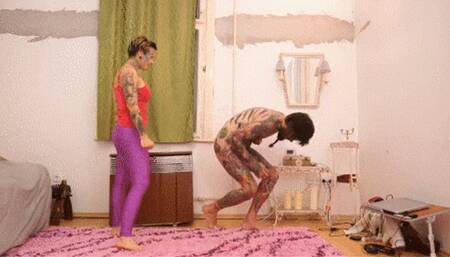 CRUEL CFNM MIXED FIGHT HUMILIATION:THE QUEEN OF BRUTAL HOOKS