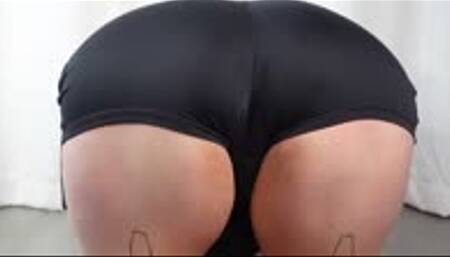 Stepsis STUCK under Chair after you Prank her! MP4 1080 Struggling and stuck in short shorts