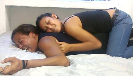 Esmeralda gets tickled by her daughter