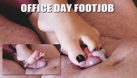 Office Day Footjob