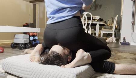 Facesitting on Dax in Black Leggings (No Farts)