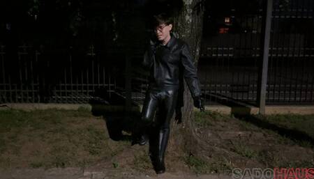 Sad Leather Boy Finds Happiness In A Big Dick And Lots Of Milk