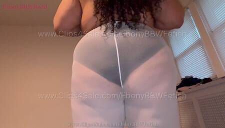 See through leggings panty wedgie