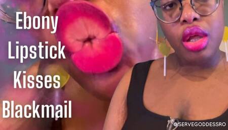 Ebony Lipstick Kissess Blackmail-fantasy - Royal Ro findom ebony lips closeup plexiglass kisses hd mp4 1080p