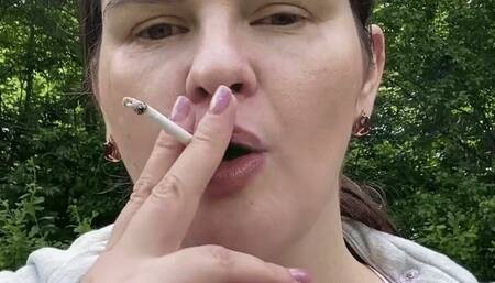 Smoking in park (phone video)
