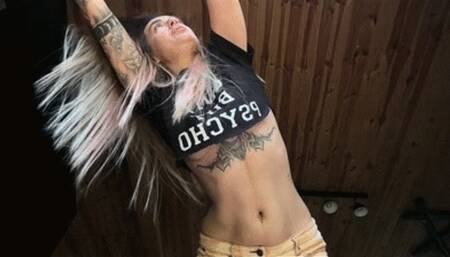 Fetishist voyeur HER stretching belly