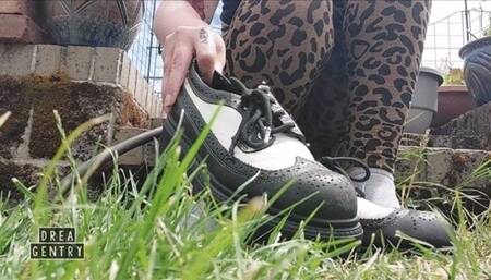 Wearing Heavy Leather Goth Saddle Shoe Creepers