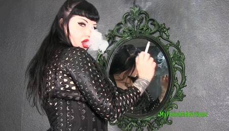 Mesmerizing Mirrored Smoke Addiction (mp4)