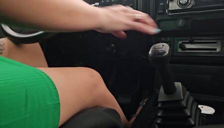 Amanda Driving to Work with the Opala