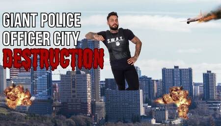 Police officer grows into giant and destroys city - Lalo Cortez