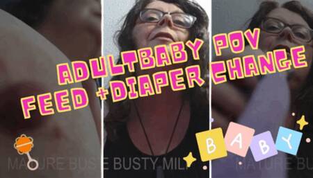 Adultbaby POV Feed + Diaper Change 1080p