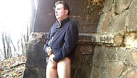 Jerking off and Cumming in the Forest