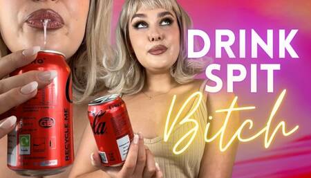 Spit Freak for Goddess Challenge - Drink My Spit POV Femdom Humiliation Task