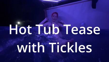 Hot Tub Tease with Bratty TicklesSoftSoles--Hot tub - strip tease - feet - toe curl - toe spread - scrunch - wrinkles - soles - nude - tits - breasts - ass- outdoors