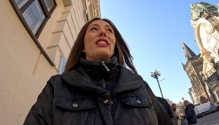 CUMWALK and WETTING on the streets of Prague