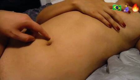 3mo Pregnant Navel&Pussy play