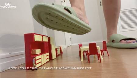 Feeling the weight of huge feet as punishment (MP4-HD 1080p)