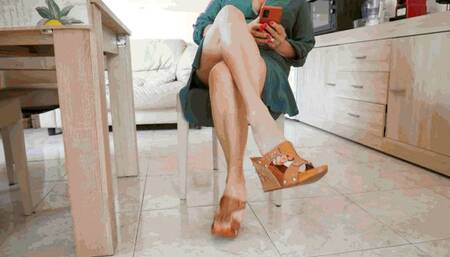 Sexy toe tap in new sandals AVI (1920x1080) FHD