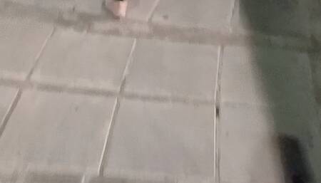 Night barefoot walking