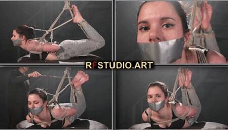 Gelena in Semi-Suspended Hogtie with Feet Flogging (UHD 4K MP4)